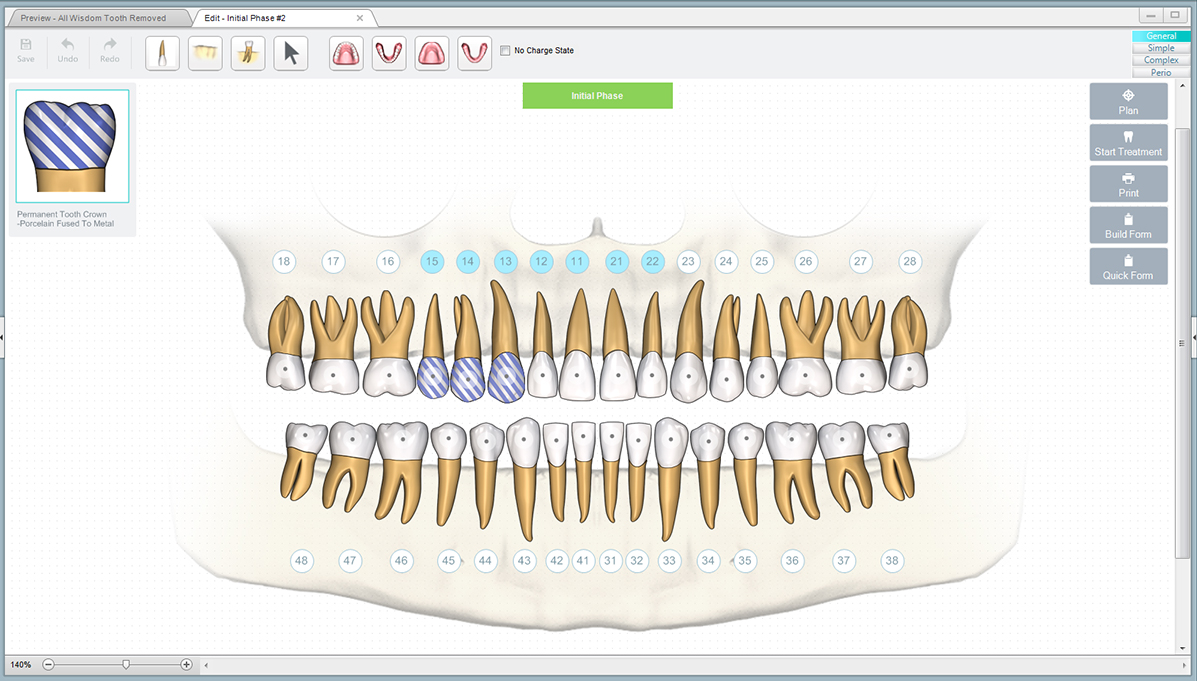 Dental Treatment Plan Chart